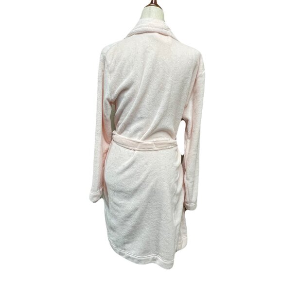 Calvin Klein Sleepweer Pink Plush Night Robe Women XS Quiet Luxury Comfort NWT - Picture 4 of 10